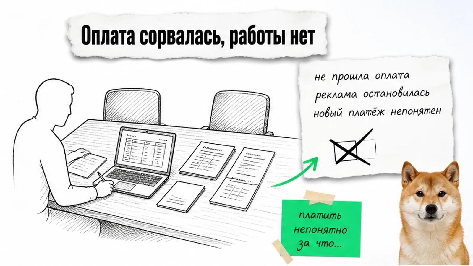 Пустое место на финансовой встрече, неоплаченный сервис и настороженная сиба-ину.